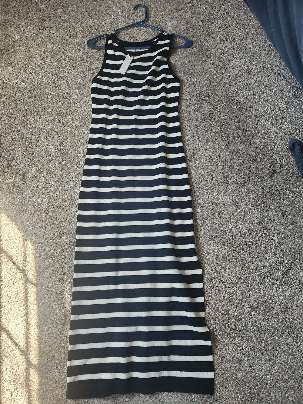 Papermoon Black & White Striped Sleeveless Maxi Dress